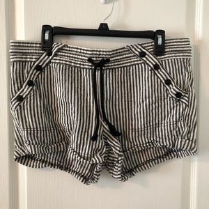 Rewind Black and White Stripped Shorts